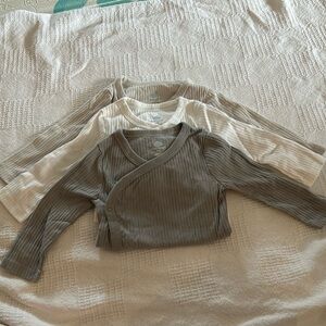 Baby 3pk Side Snap Long Sleeve Bodysuit - Cloud Island